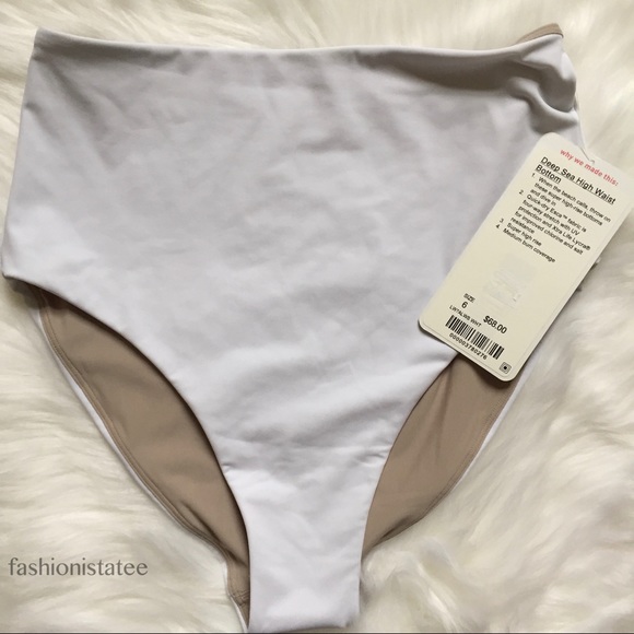 NWT LULULEMON DEEP SEA HIGH WAIST BOTTOM WHITE - Picture 2 of 6